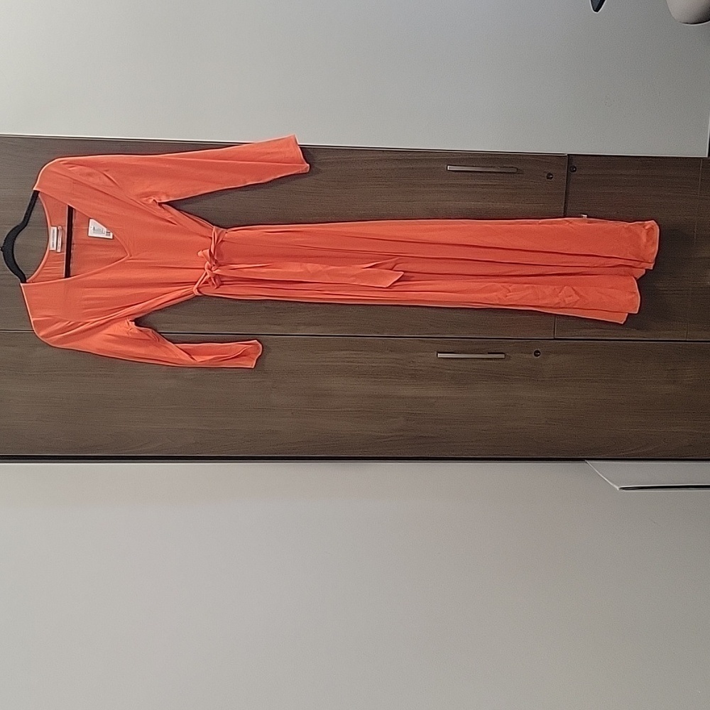 Urban Outfitters-V-Neck Long Sleeve Maxi Dress-NWT-Size Medium - Picture 6 of 16